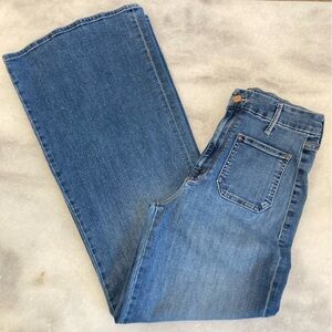 MOTHER Patch Pocket Roller Skimp Wide Leg Jeans